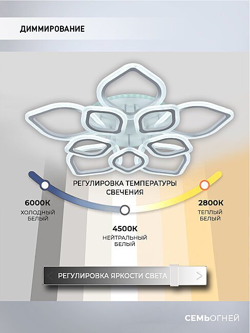 SF5029/11C-WT-RGB Потолочная люстра Seven Fires Feri SF5029/11C-WT-RGB