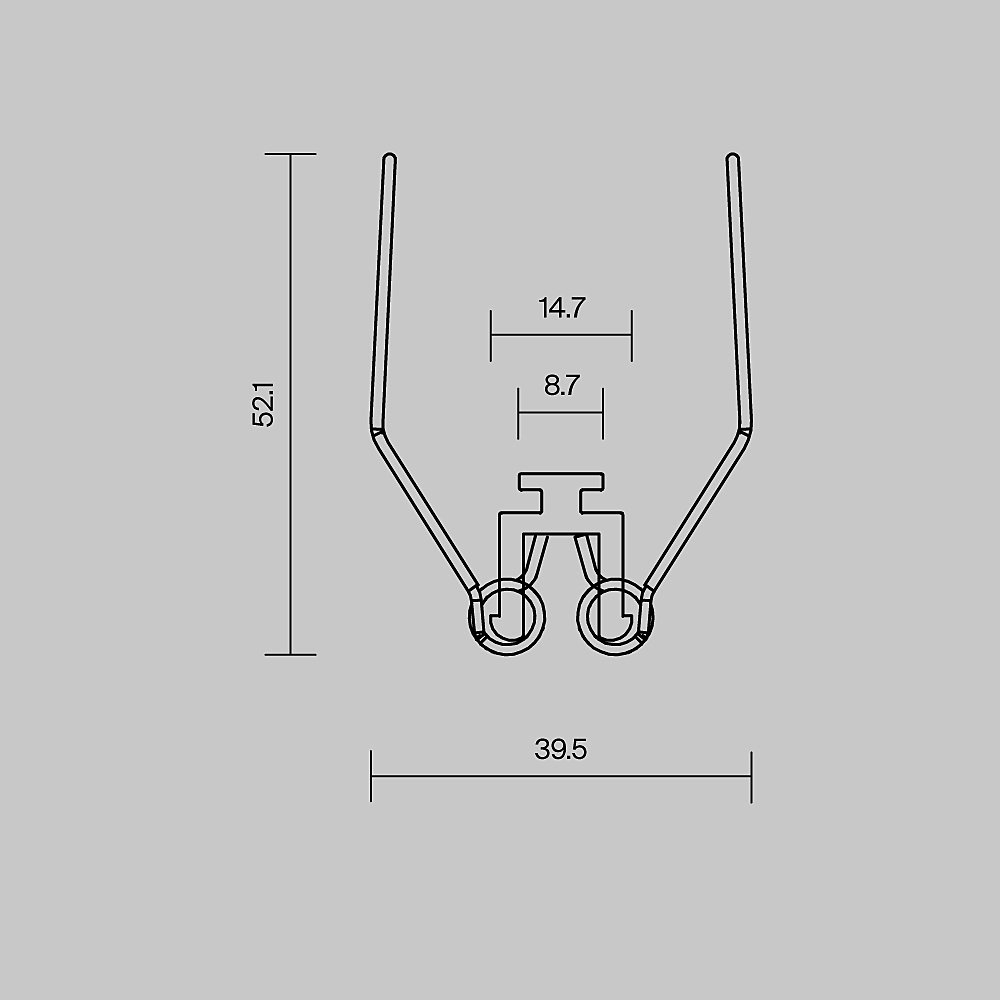 Комплект креплений (для профиля ALM-6332-S-2M) 4 шт. Maytoni Встраиваемый с накладным фланцем профиль 642004