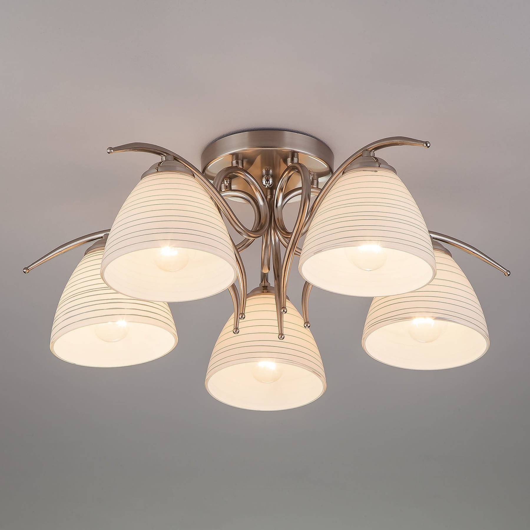 30121/5 сатин-никель Потолочная люстра Eurosvet Megan 30121/5 сатин-никель