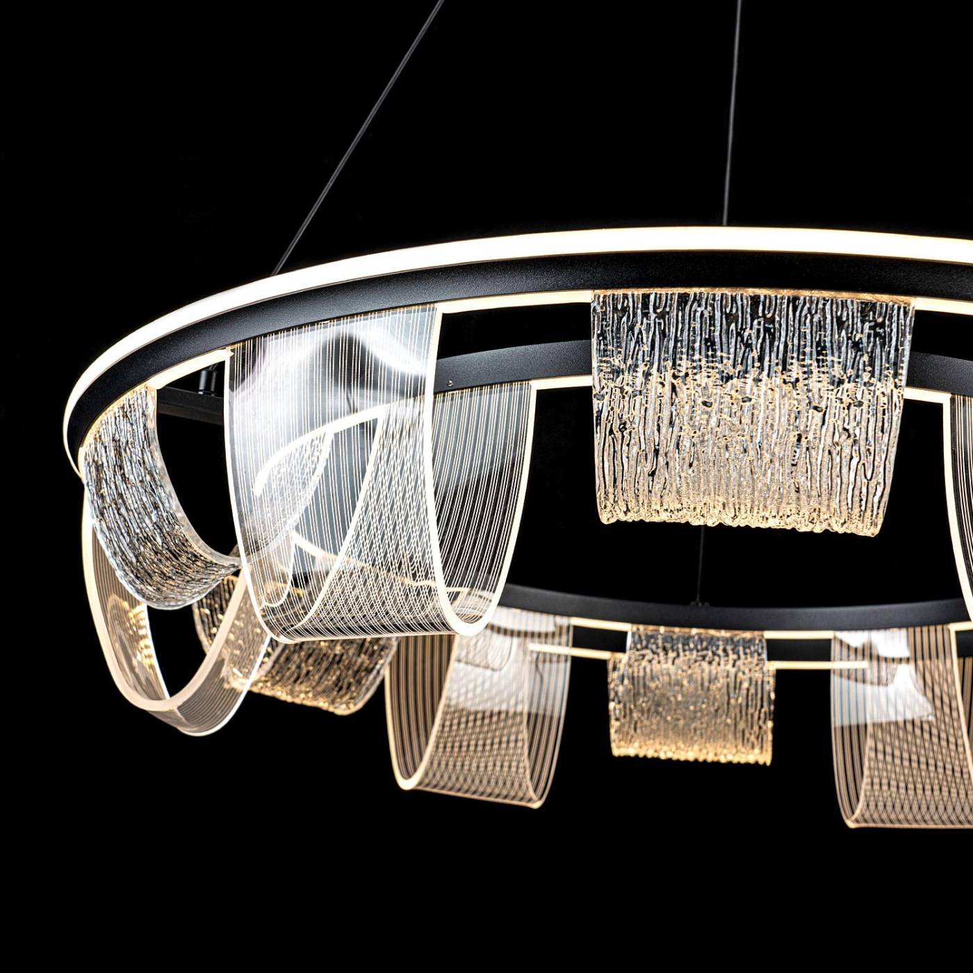 L7706-800 BK Подвесная люстра L LED4U L7706-800 BK