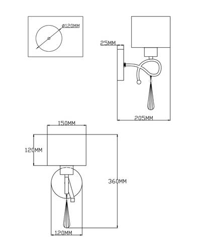 V2570-1W Настенное бра Moderli Chilly V2570-1W