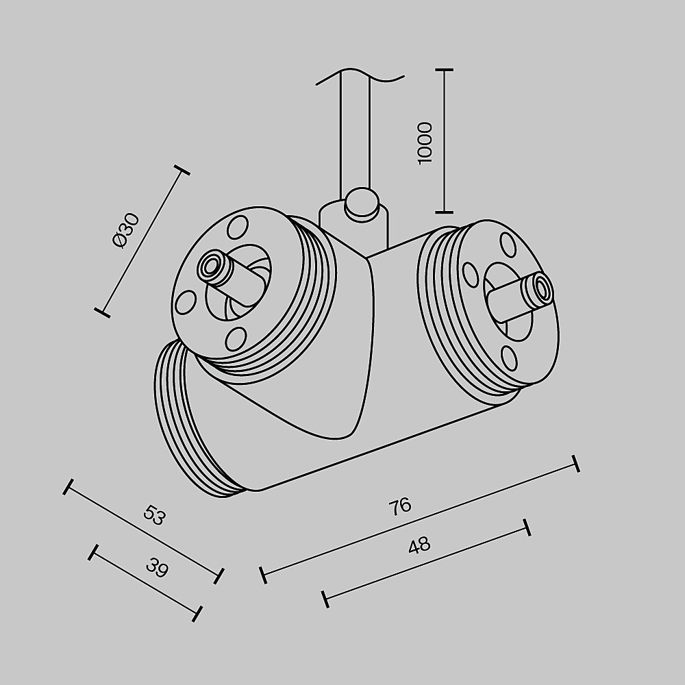 T-образный плоский коннектор для системы Shelf с вводом питания Maytoni Accessories for system Shelf CA015TC-P-B