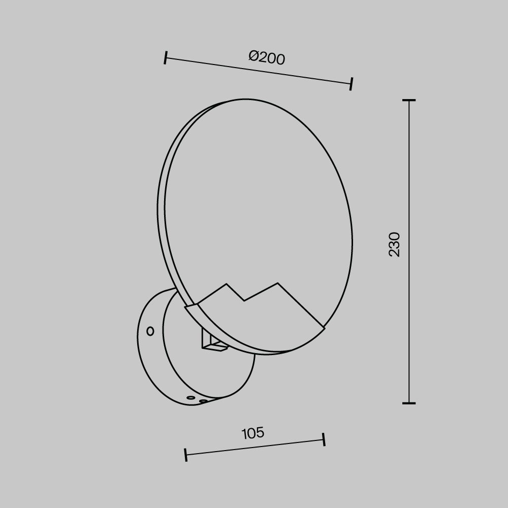 MS.202.200 BS Настенный светильник MS Modelux MS.202.200 BS