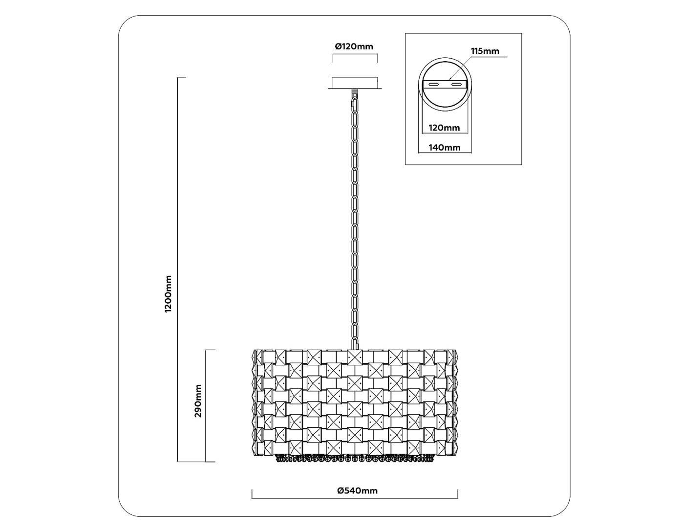 Подвесная люстра Ambrella Crystal LH41003