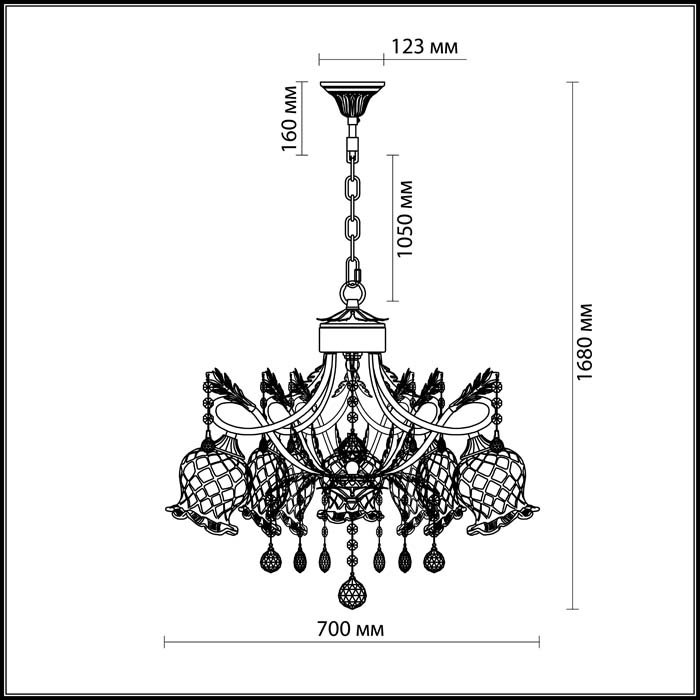 2883/7 Подвесная люстра Odeon Light TIMORA 2883/7