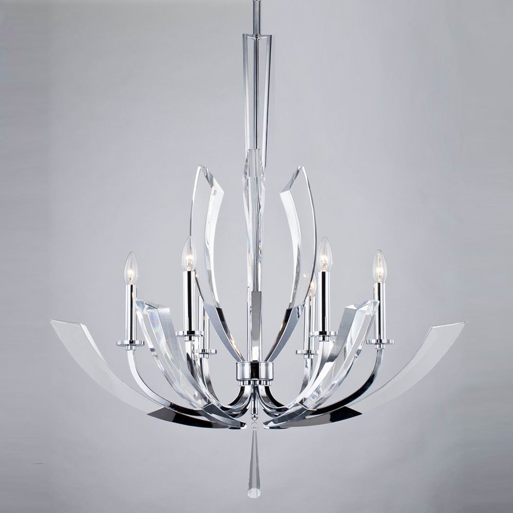 P68028L-6 chrome Подвесная люстра Delight Collection Ice Kingdom P68028L-6 chrome