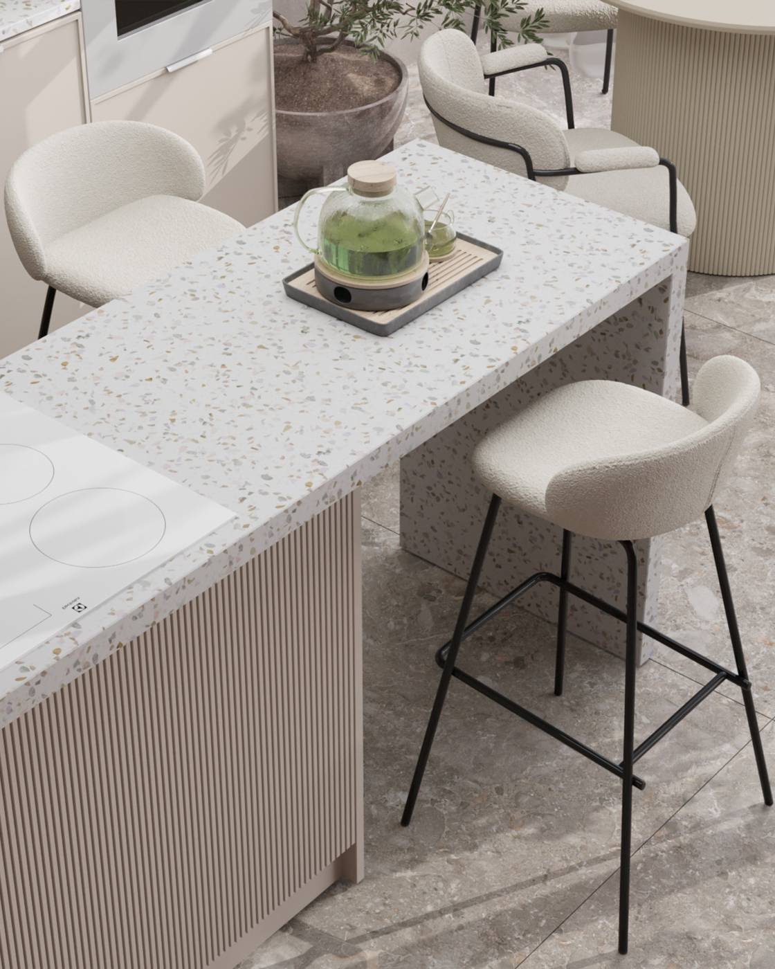 Барный стул Stool Group Nita 9091C l.beige UF998-1
