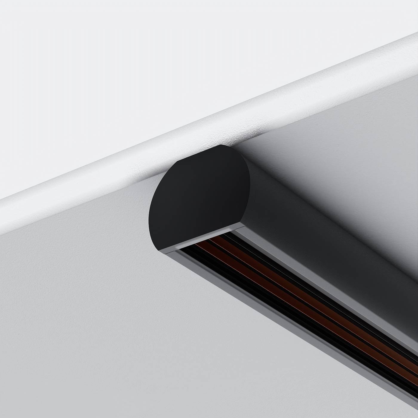 Заглушки для круглого низкопрофильного шинопровода Exility 2шт Maytoni Accessories for tracks Exility TRAM034EC-R-41B