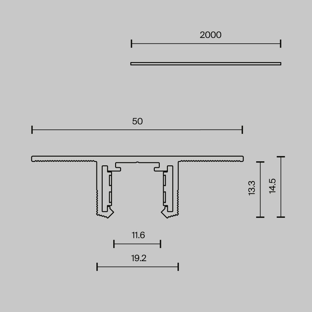 Шинопровод Busbar trunkings Exility X Maytoni TRX239-422.12B