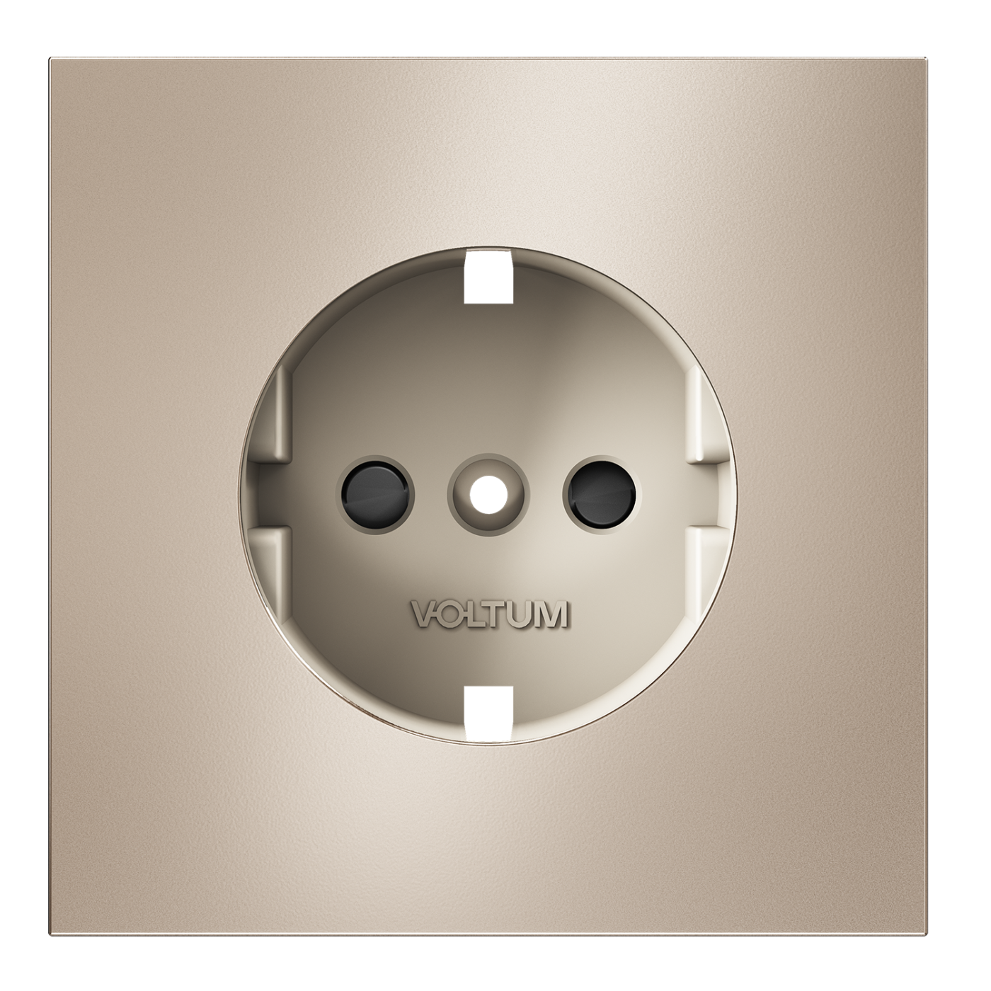 Накладка для розетки с заземлением и защитными шторками, S70 Metal (платина)