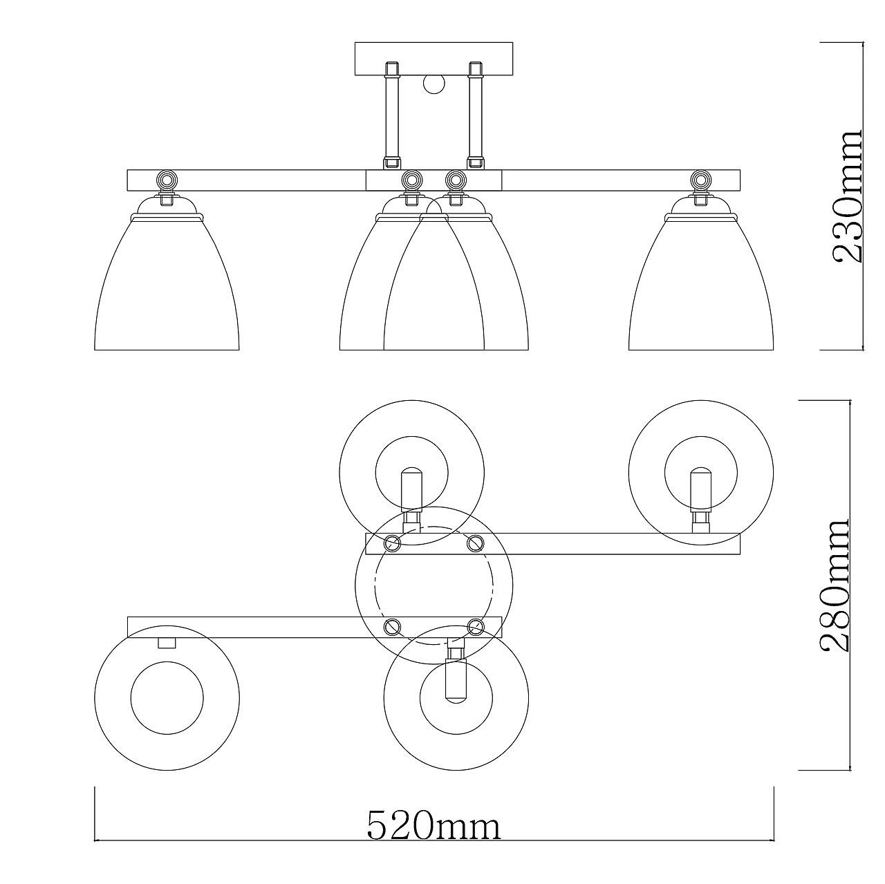 Потолочная люстра De Markt Тетро 673017304