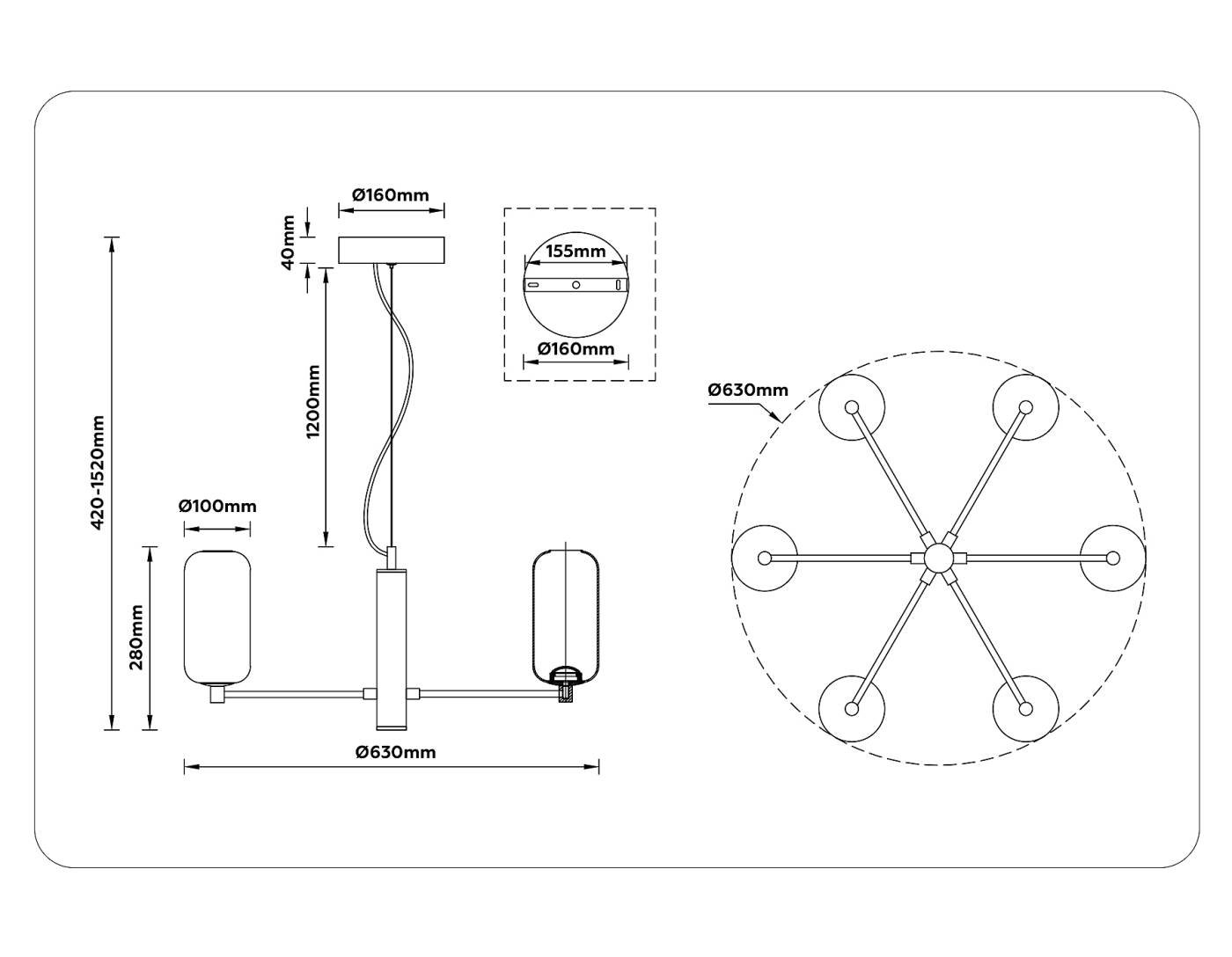 LH11107 Подвесная люстра Ambrella Modern LH11107