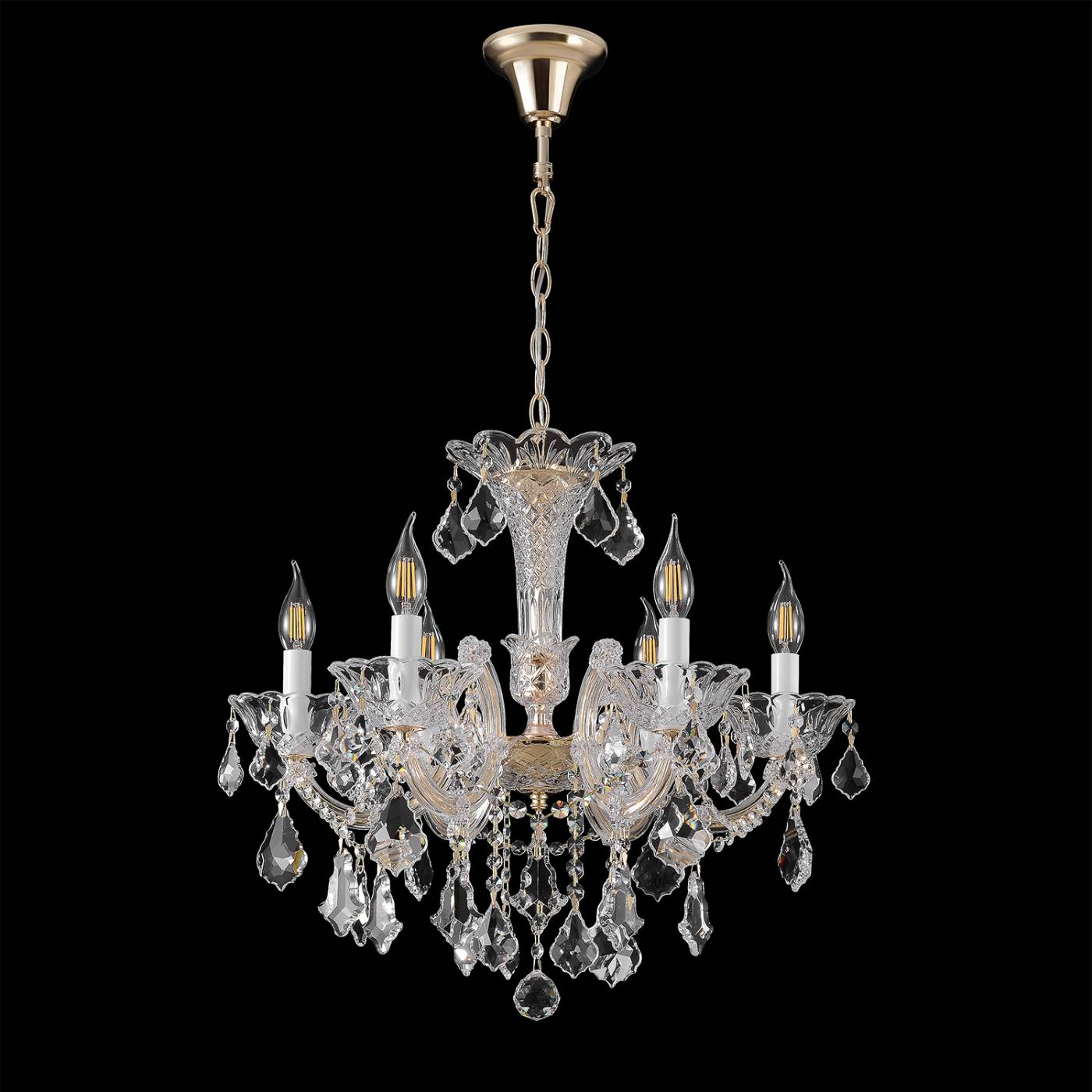 CRISTELLE SP6 GOLD Подвесная люстра CRISTELLE Crystal Lux CRISTELLE SP6 GOLD