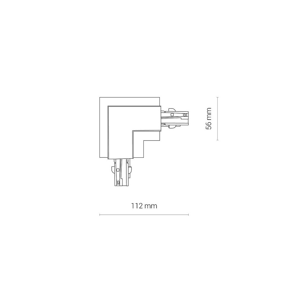 Коннектор L-образный левый Nowodvorski Ctls Power 8684
