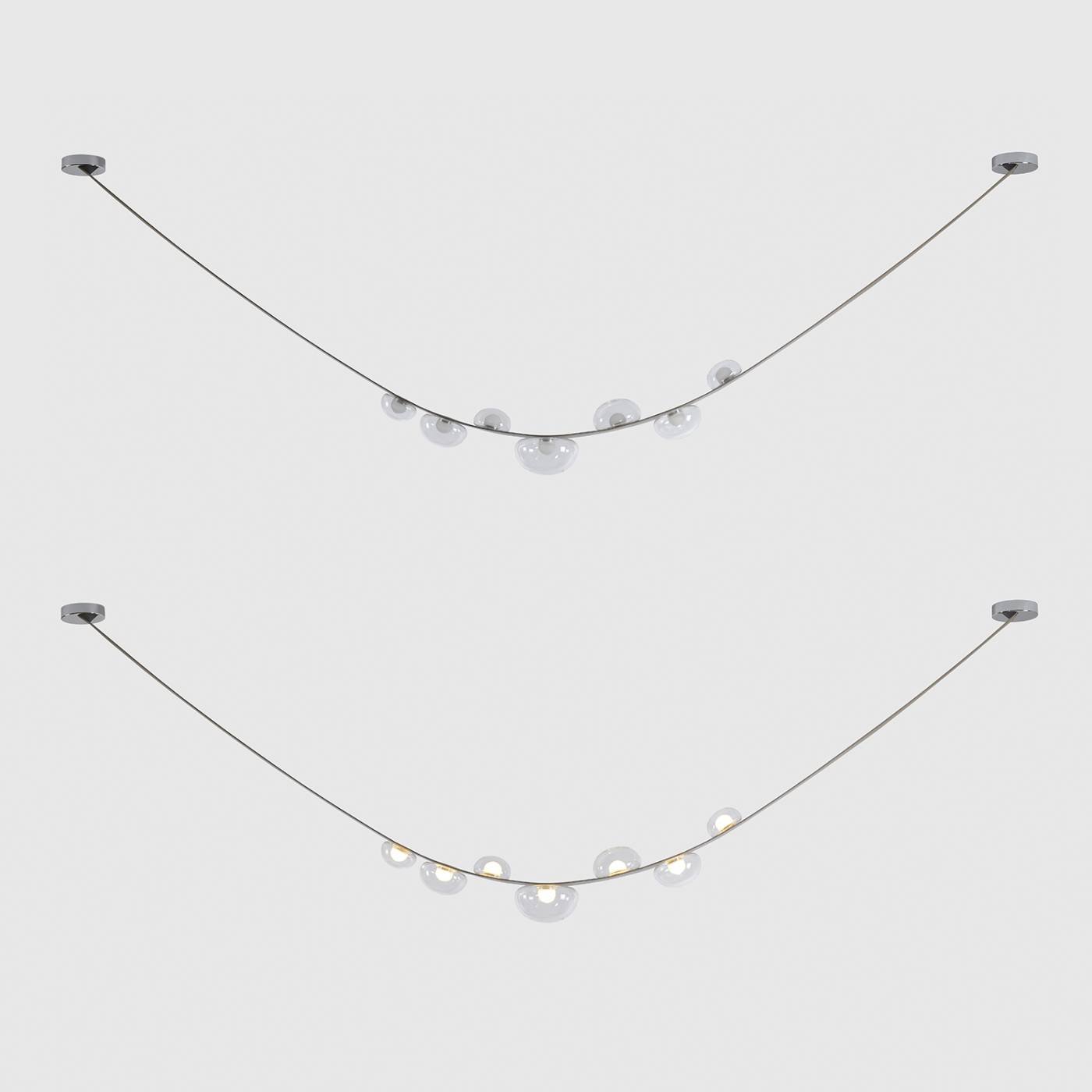 Светильник подвесной Crystal Lux Bosque BOSQUE SP7 L3000 GREY/TRANSPARENT