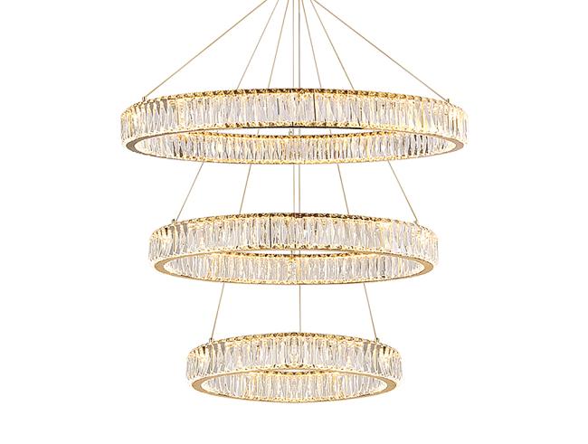 Потолочная чашка Newport Crystal Потолочная чашка 8240 D25 3 вертик.кольца gold