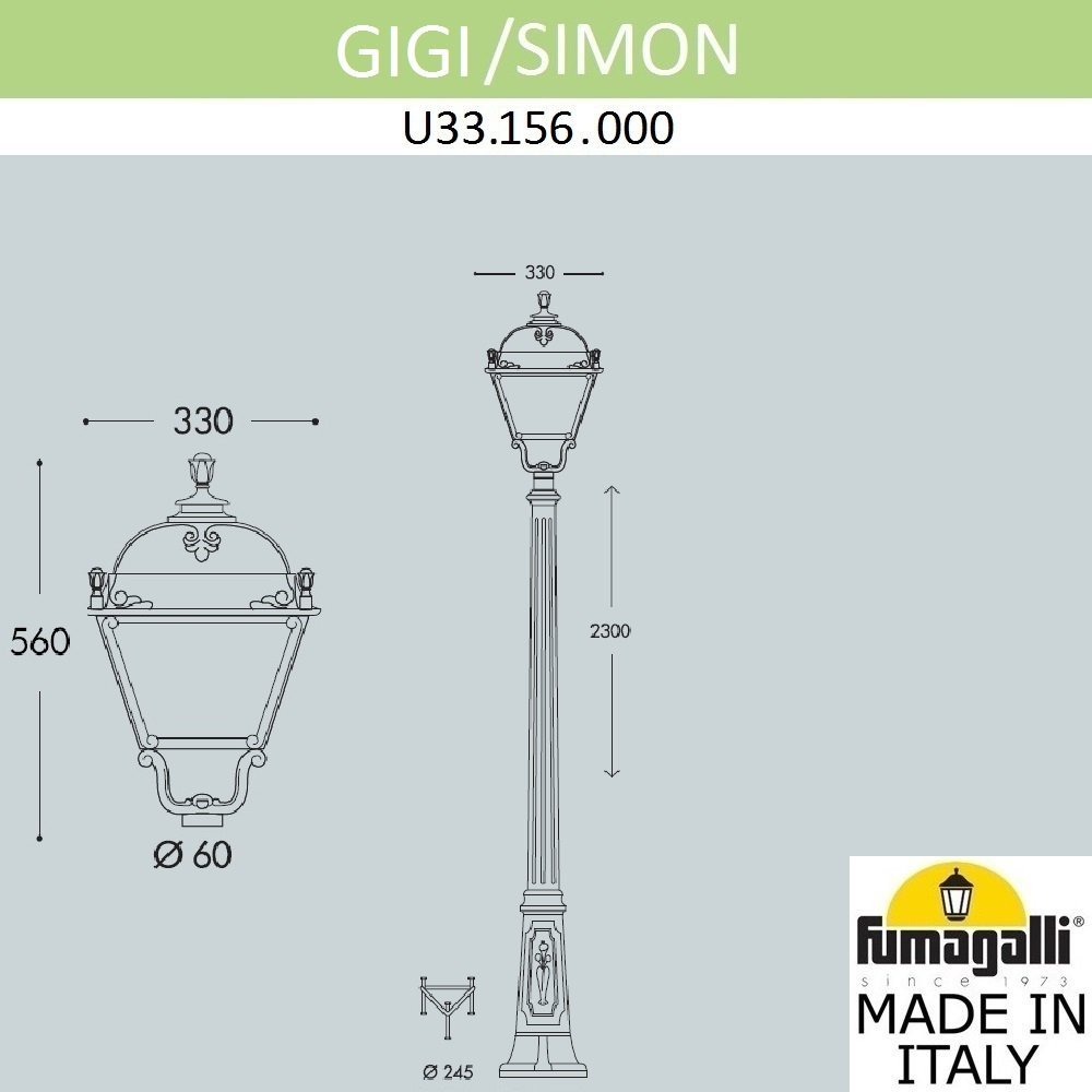Фонарный столб Simon Fumagalli U33.156.000.WXH27