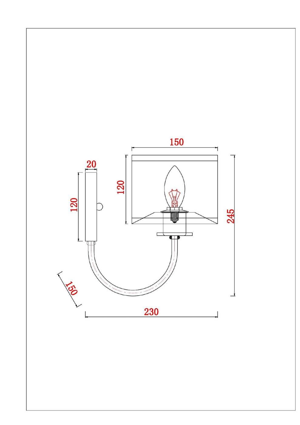 Настенное бра Arte Lamp Attore A4092AP-1CC