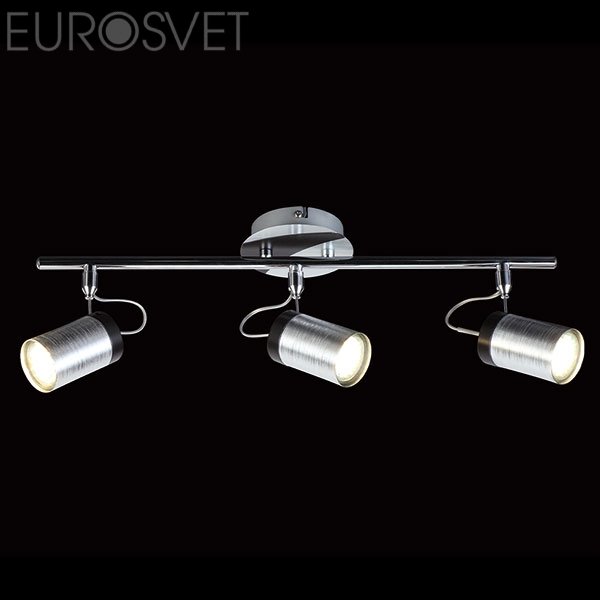 20044/3 хром/черный Светильник спот Eurosvet 20044 20044/3 хром/черный