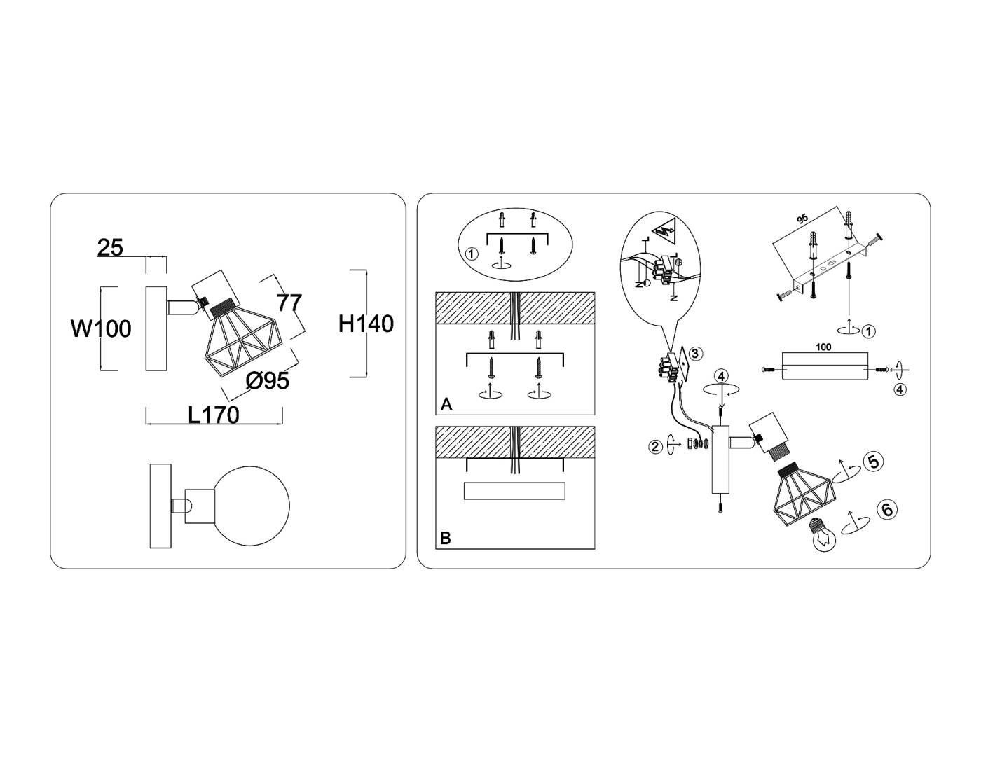 TR8655 Светильник спот Ambrella Loft TR8655