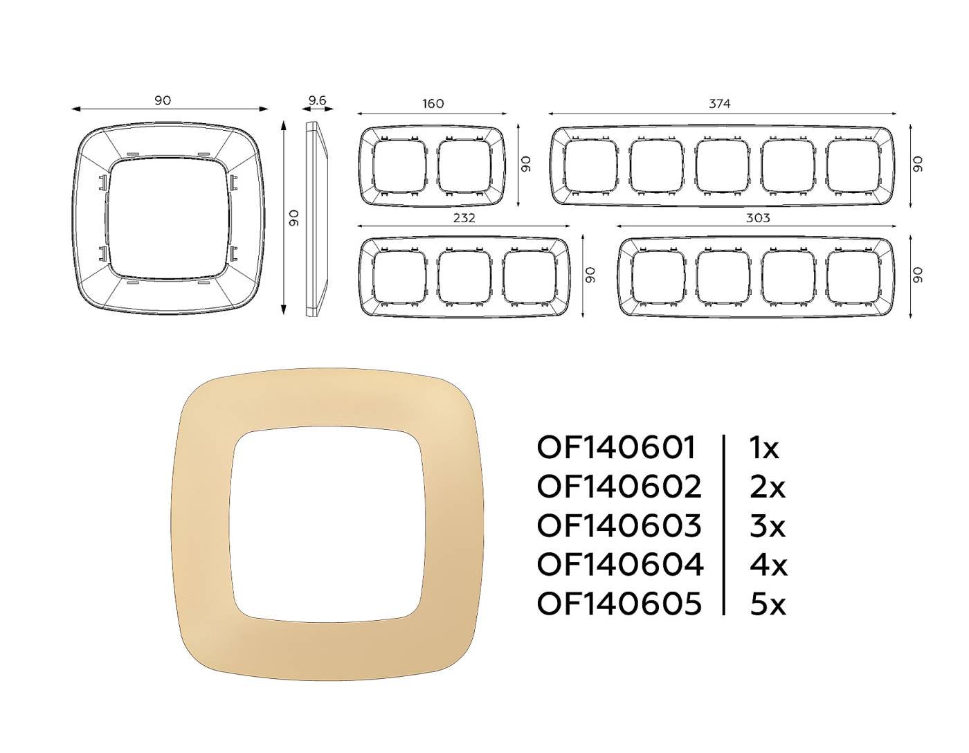 Рамка Ambrella Volt Ecta OF140601