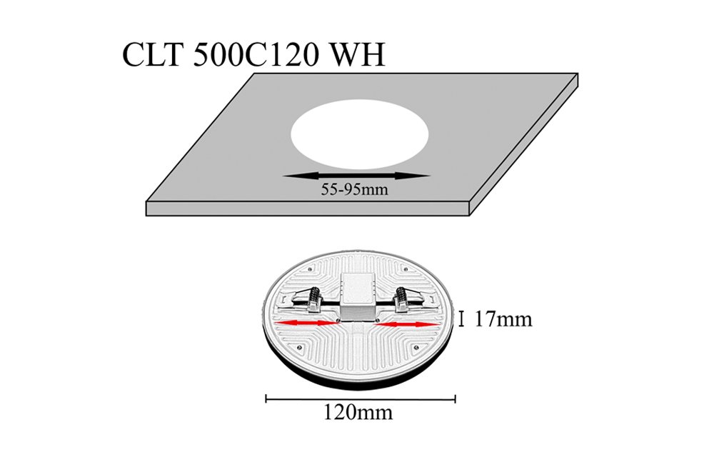 CLT 500C120 WH 3000K Встраиваемый светильник Crystal Lux CLT 500 CLT 500C120 WH 3000K