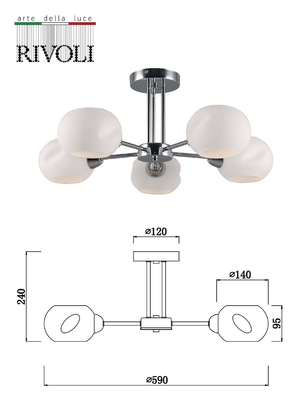 Потолочная люстра Rivoli Doris 2080-305