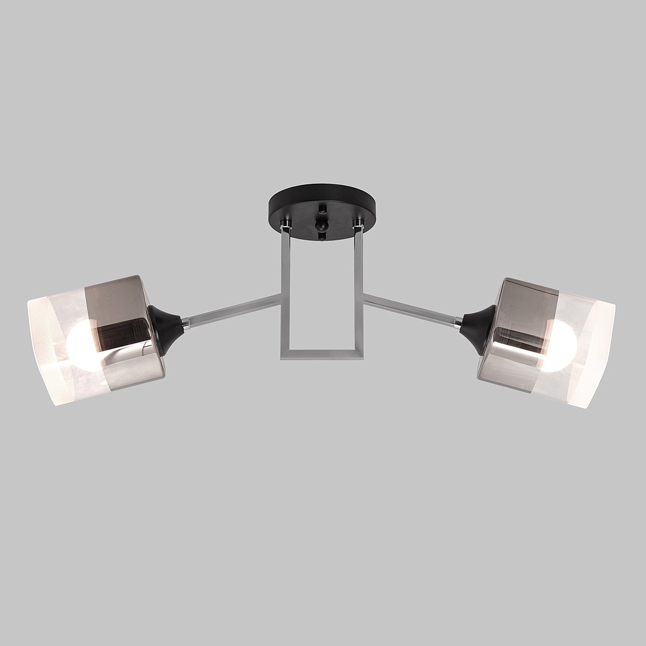 MD.2184-2-S-BK+CH Потолочная люстра IMEX MD.2184-2-S-BK+CH