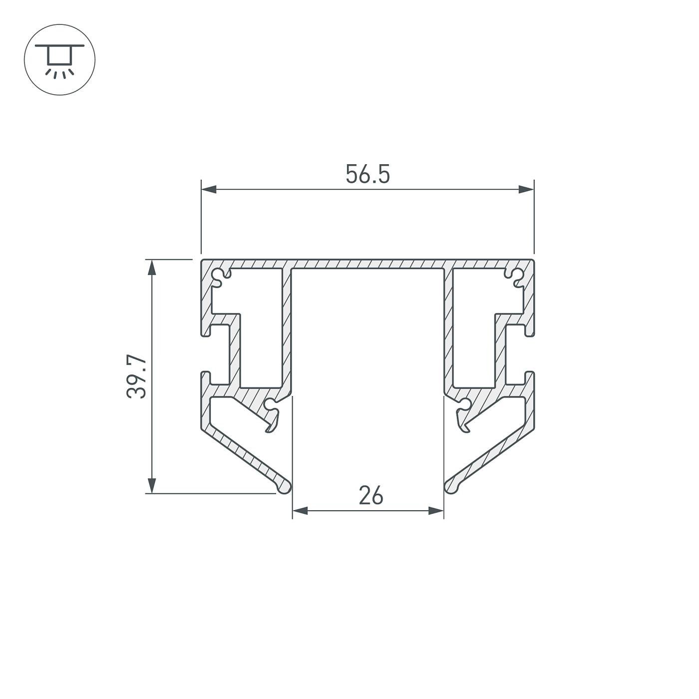 056188 Профиль Arlight Mag-25 056188