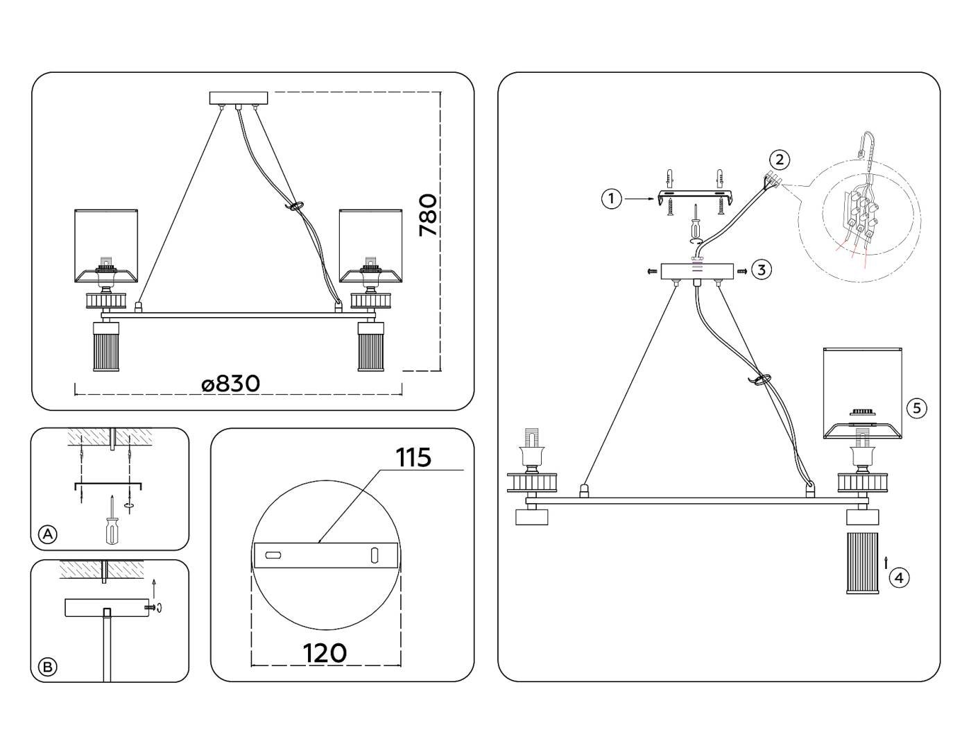 LH71293 Подвесная люстра Ambrella Classic LH71293