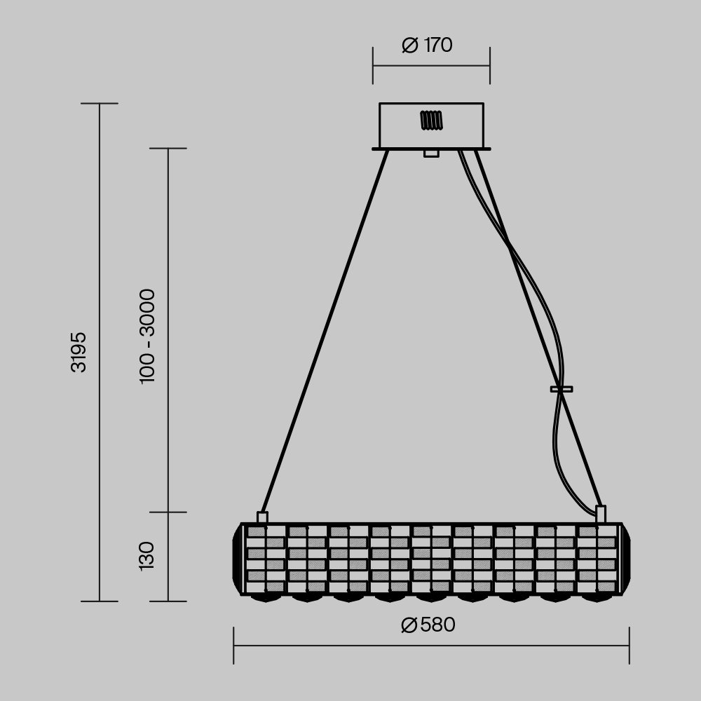 MOD336PL-L120G3K Подвесная люстра Maytoni Castello MOD336PL-L120G3K