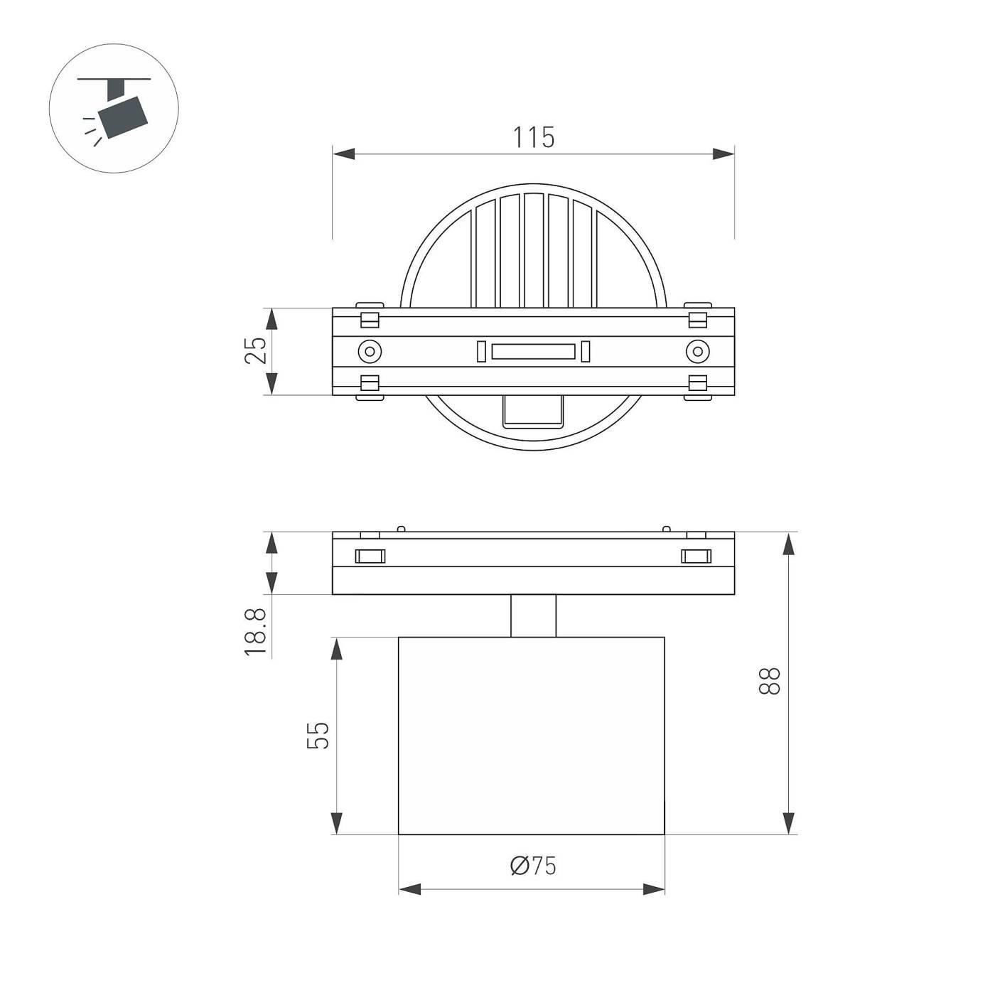 045001 Трековый светильник Arlight Mag-Vibe 045001