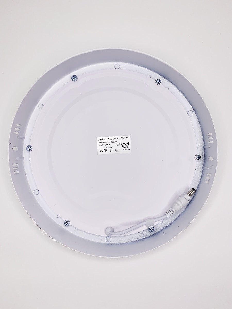 NLS-702R-18W-NH-Wh Светильник потолочный Elvan 702 NLS-702R-18W-NH-Wh