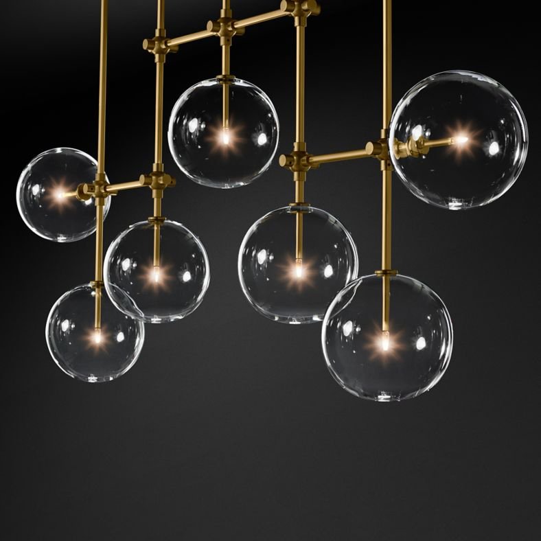 Потолочная люстра Delight Collection Globe Mobile KG0835P-7A brass