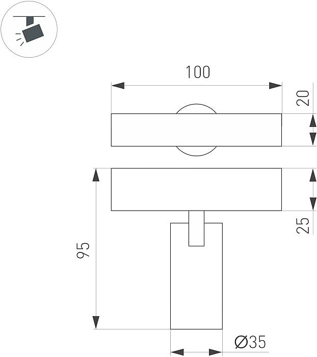 Трековый светильник Arlight Mag-25 050073