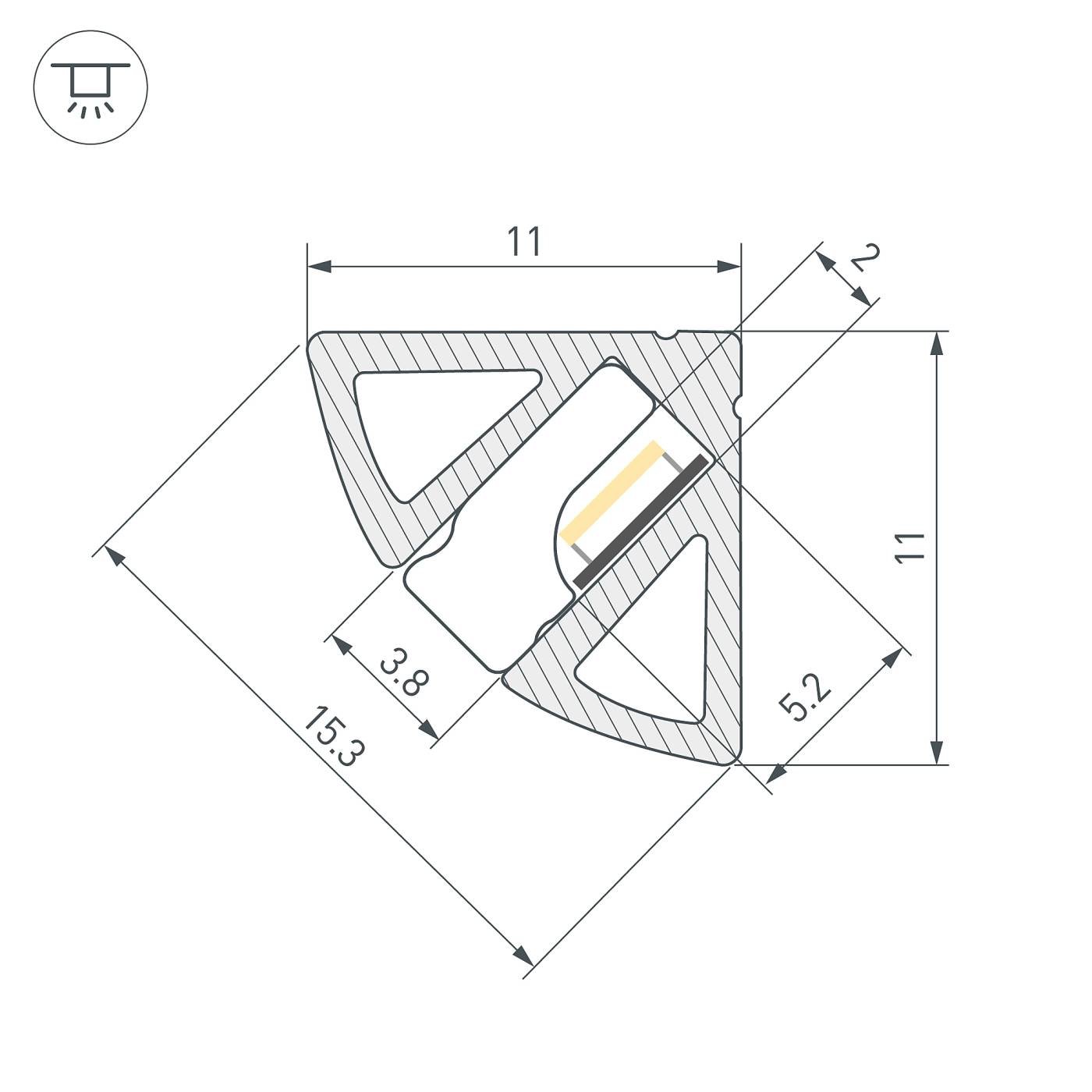Профиль Arlight Sl-Kant 044086