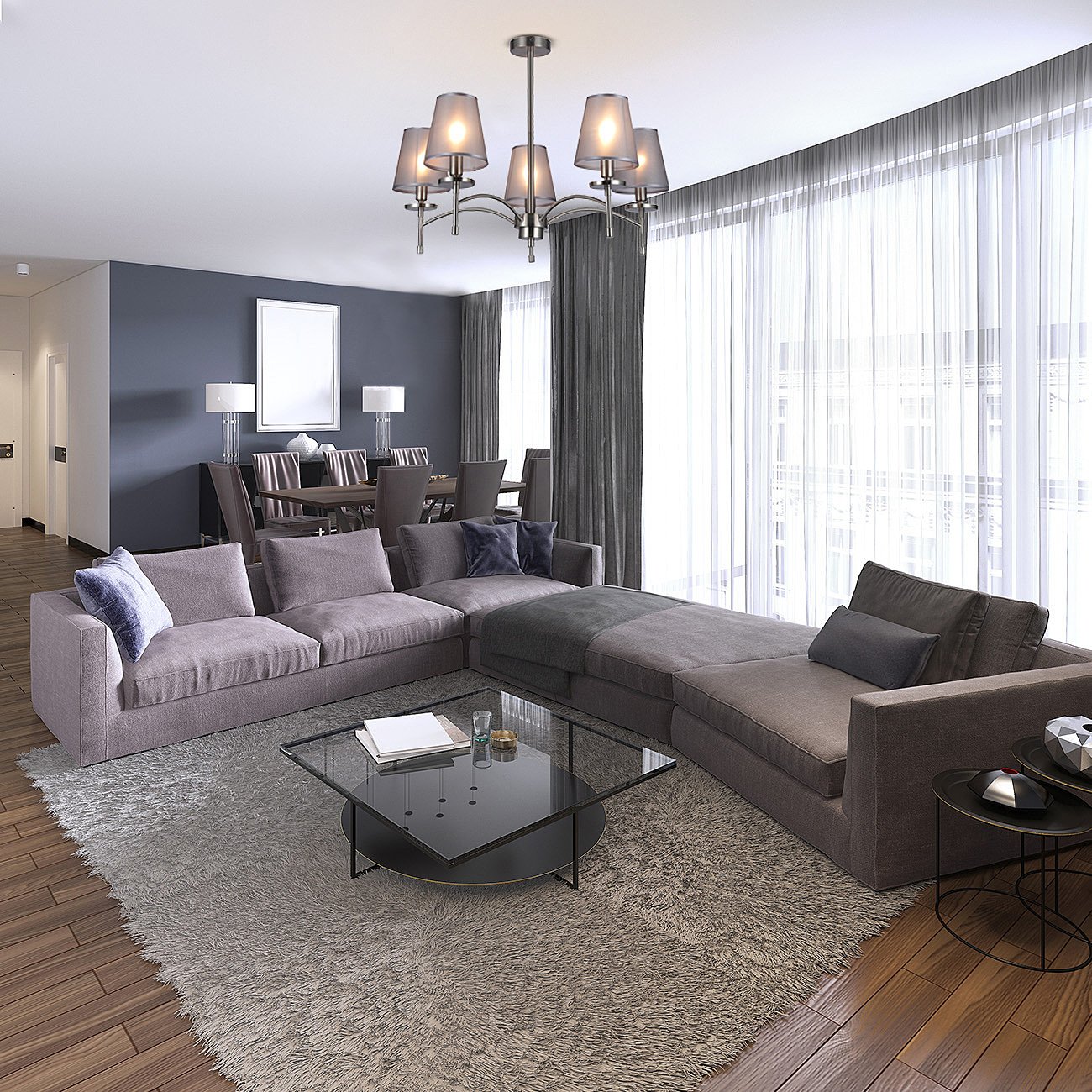 Потолочная люстра Escada Faith 694/5PL Nickel