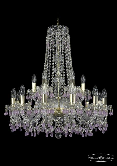 Подвесная хрустальная люстра 1410 Bohemia 1410/12+6/240/h-74 G V7010