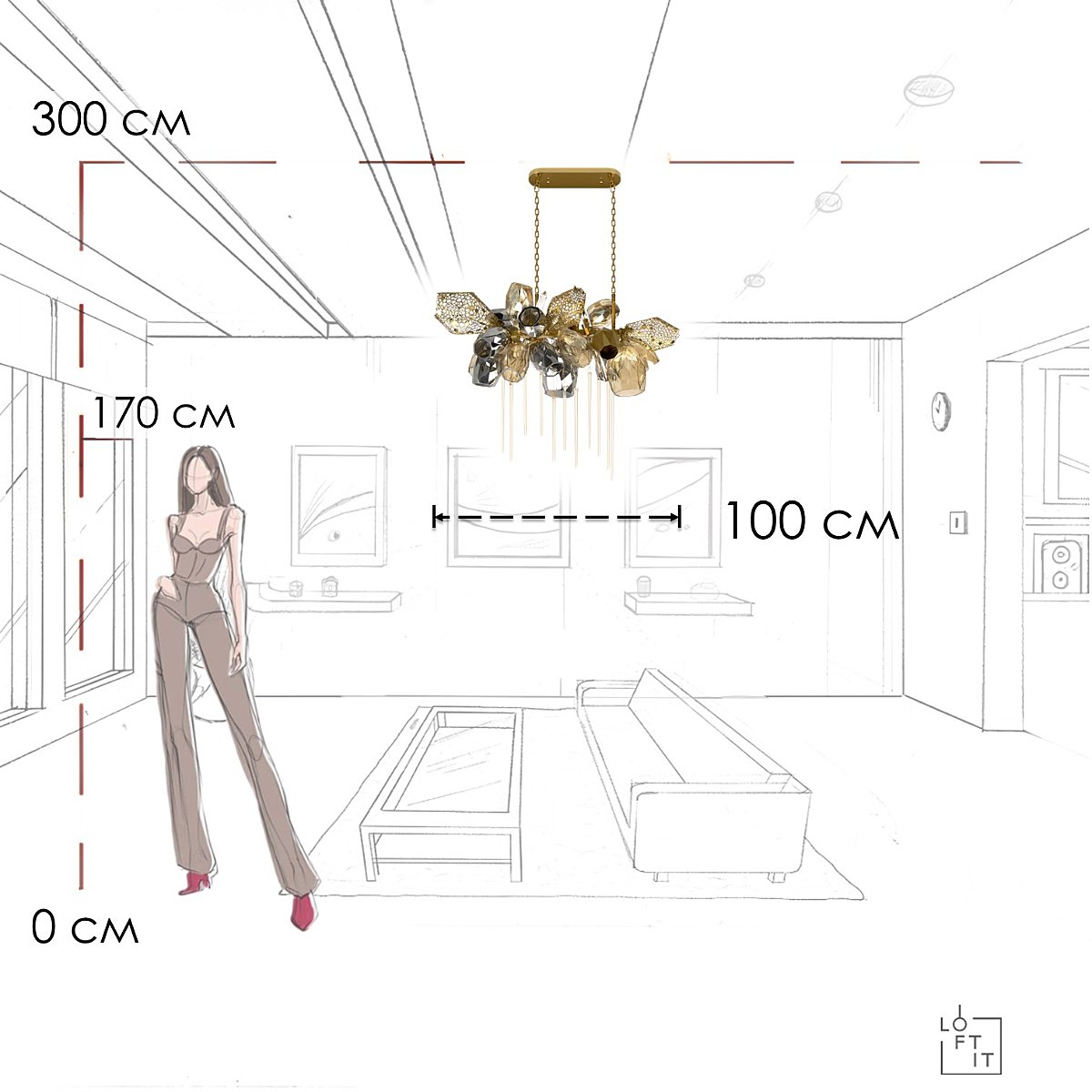 10401/1000L Подвесная люстра Loft It Britannica 10401/1000L