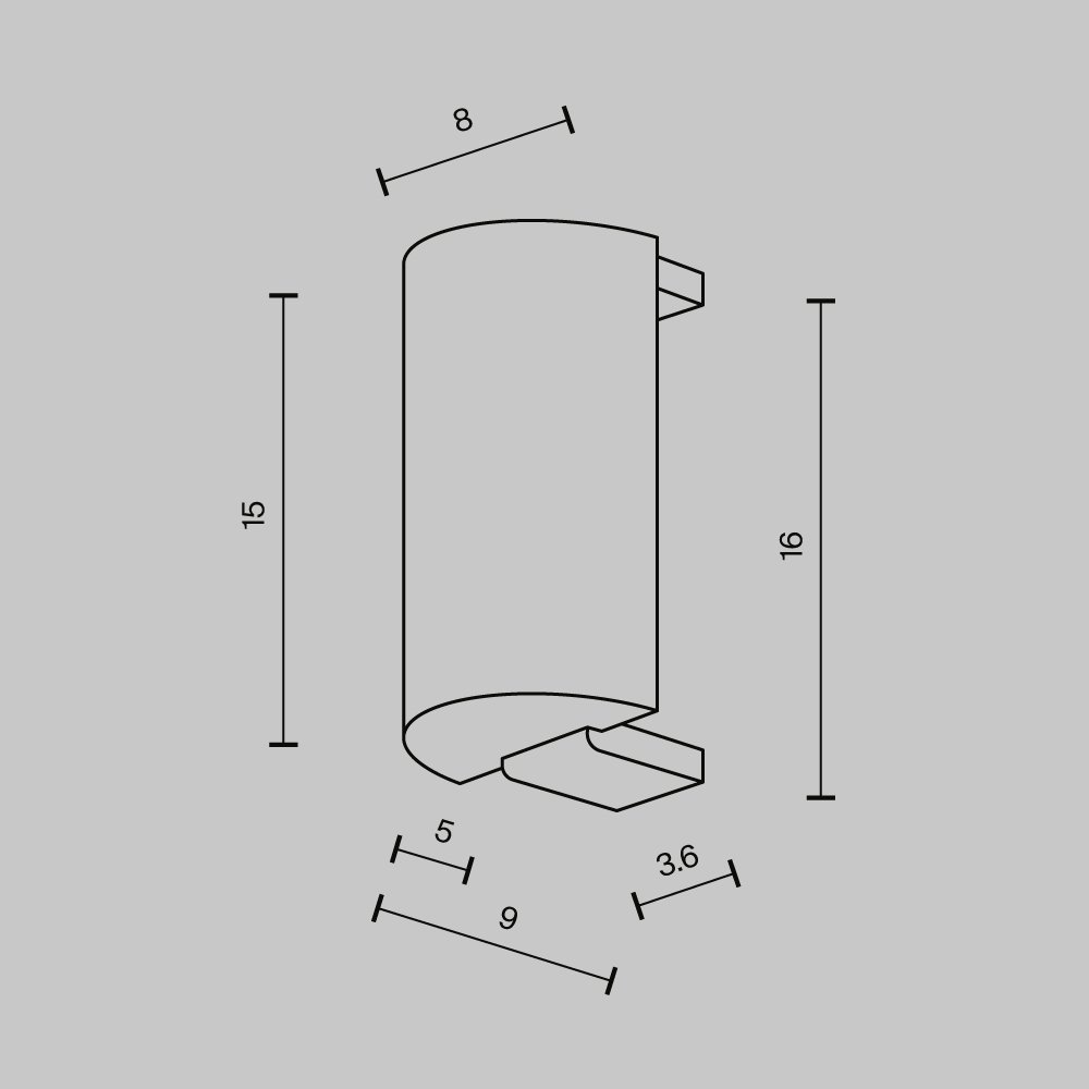 Заглушка торцевая для шинопровода Flarity Accessories for tracks Flarity Maytoni TRA154EC-PT