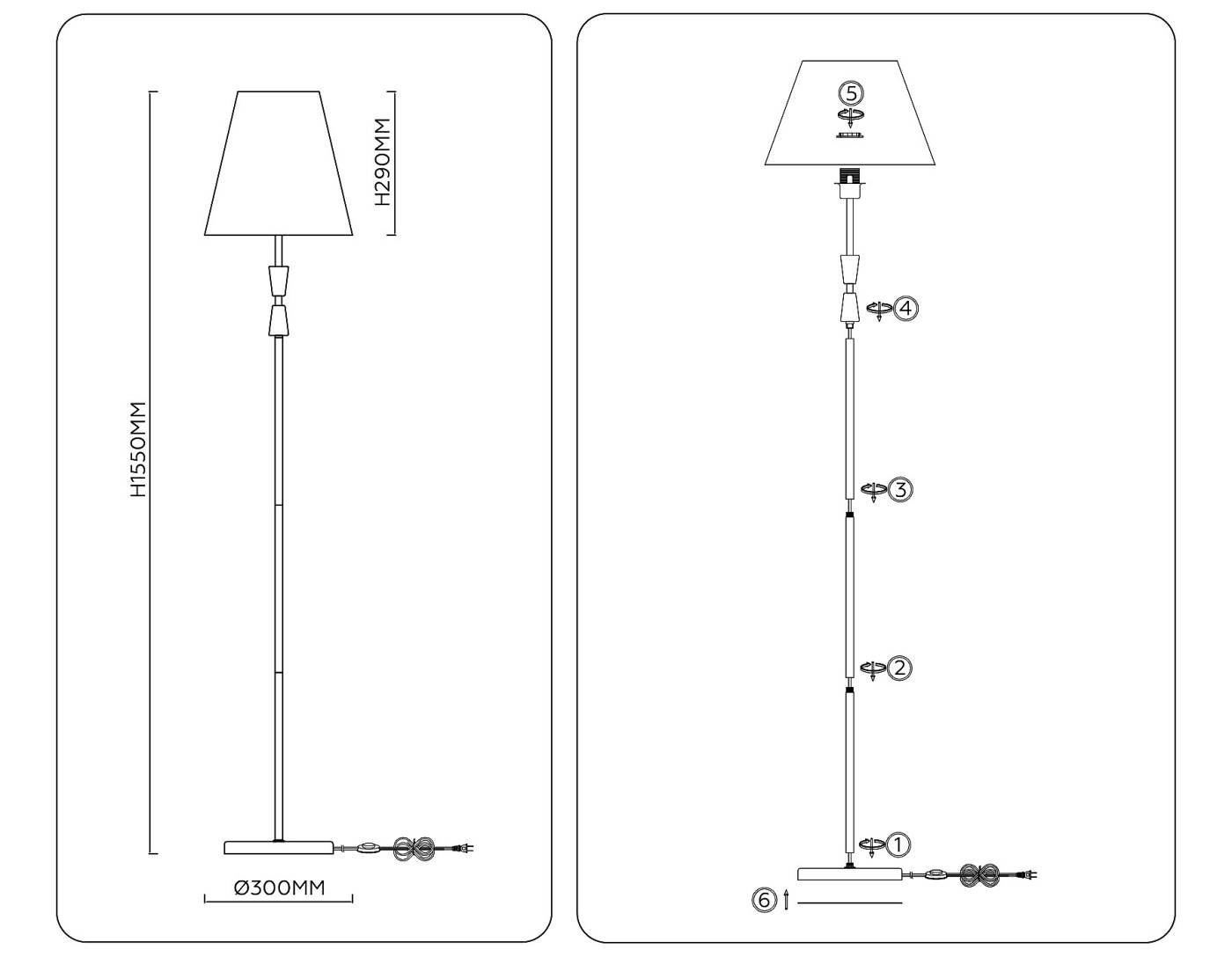 Торшер Ambrella Classic LH75059