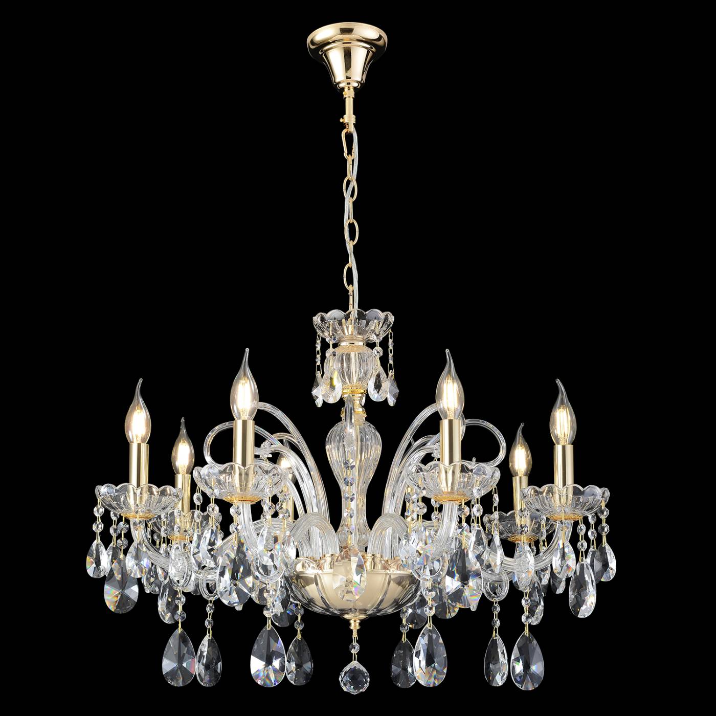 MONICA SP8 GOLD Подвесная люстра Crystal Lux Monica MONICA SP8 GOLD