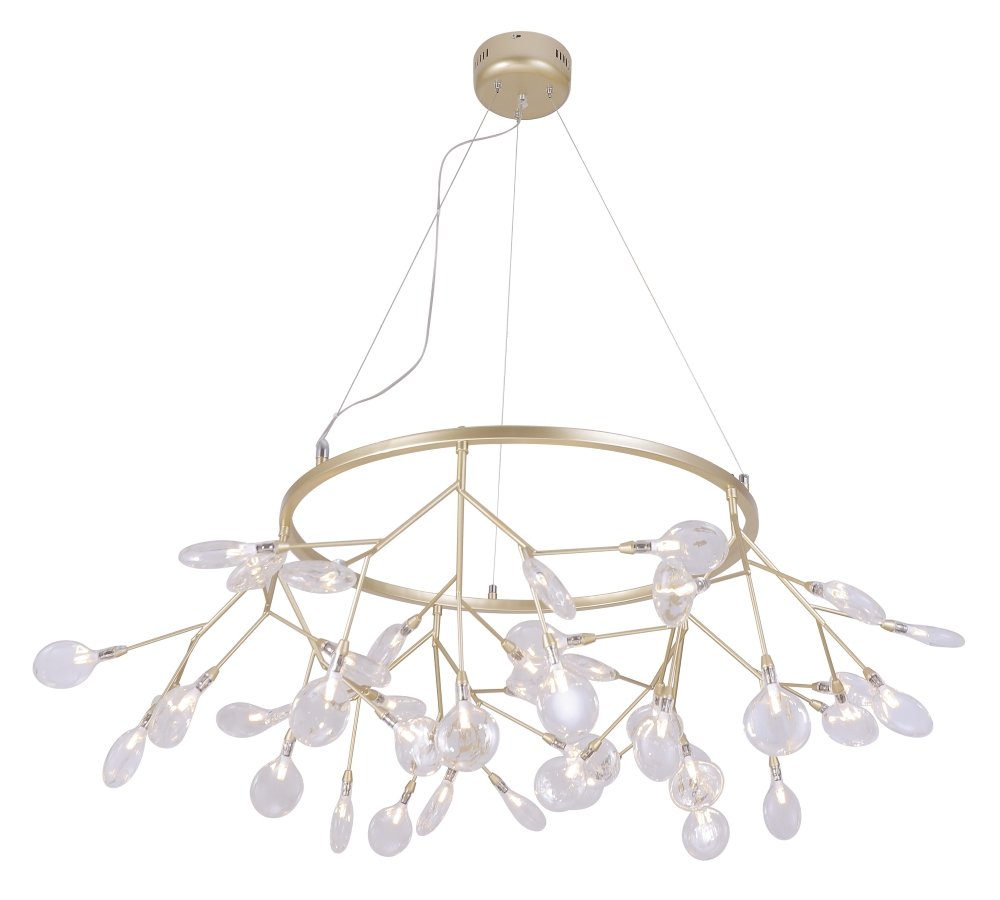 EVITA SP45 D GOLD/TRANSPARENT Подвесная люстра Crystal Lux Evita EVITA SP45 D GOLD/TRANSPARENT