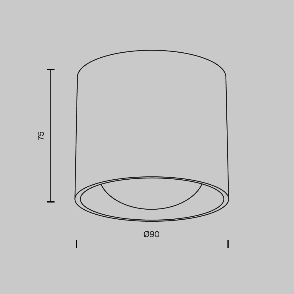 C217CL-15W4K-B Накладной светильник Maytoni Lens C217CL-15W4K-B