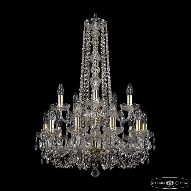 1402/10+5/195/h-80/2d G Подвесная хрустальная люстра 1402 Bohemia 1402/10+5/195/h-80/2d G