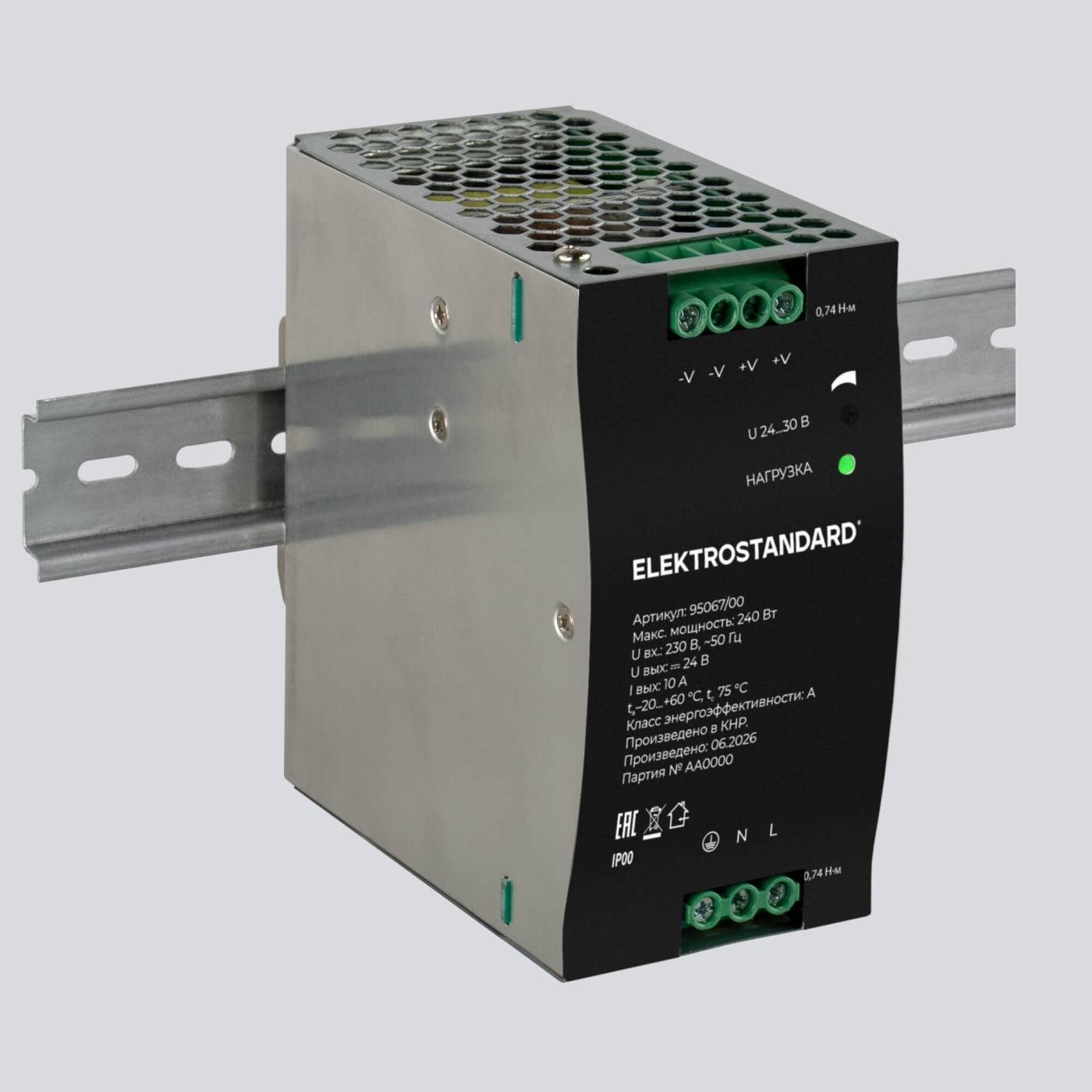 Блок питания 240W 24V IP20 95067/00 Блок питания Elektrostandard Блок питания 240W 24V IP20 95067/00