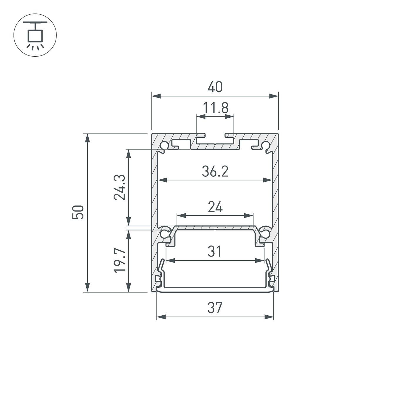 Профиль Arlight Ip-Line 053898