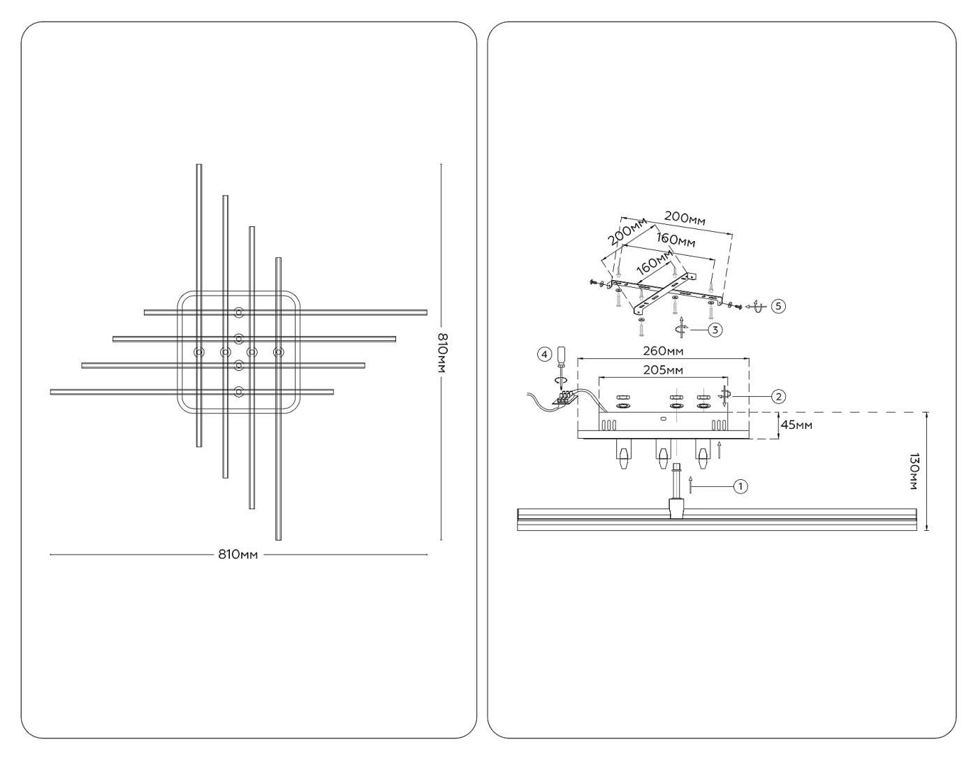 Потолочная люстра Ambrella LineTech FL6262