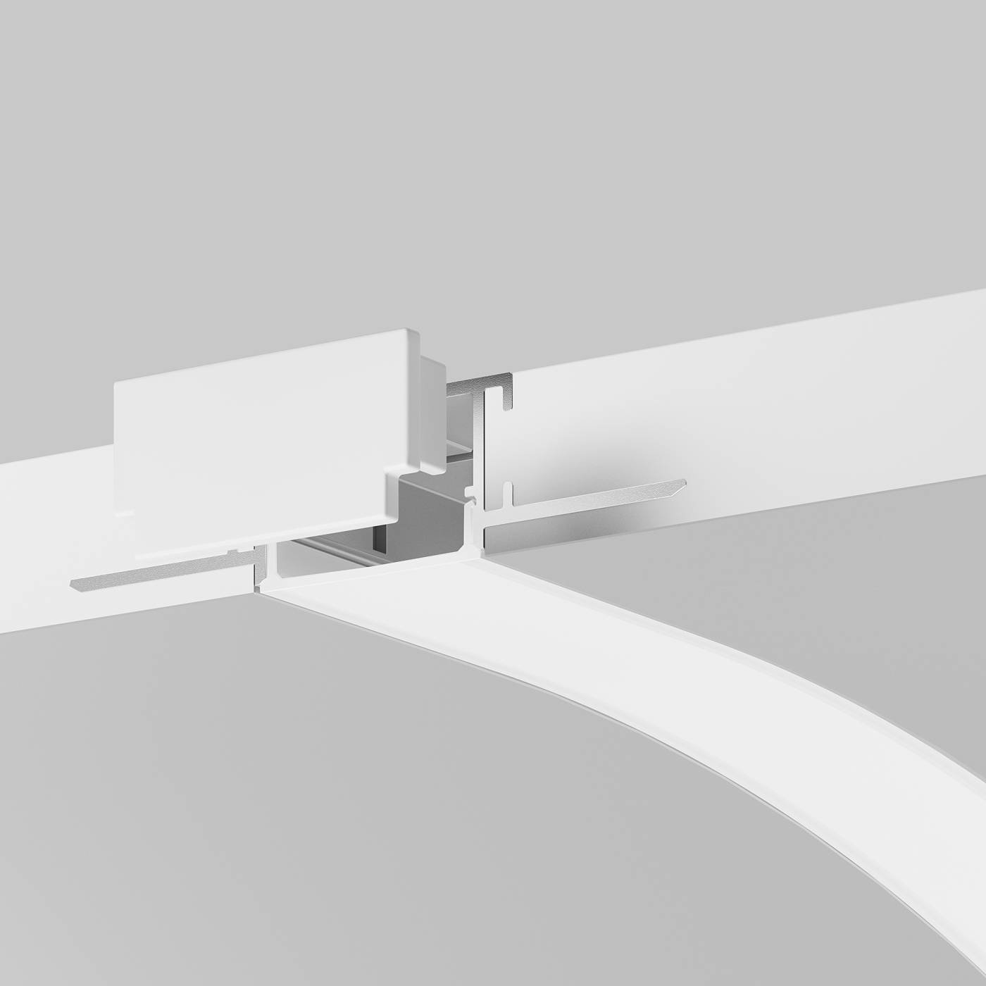 Алюминиевый профиль встраиваемый с вертикальным изгибом Maytoni Встраиваемый со скрытым фланцем профиль 636005