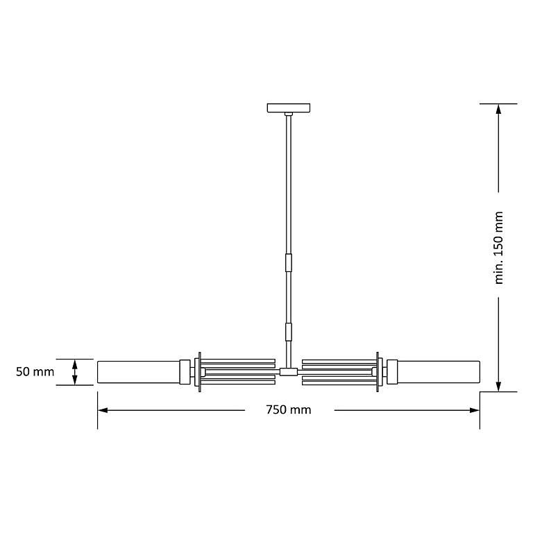 Люстра на штанге Kutek Mussa MUS-ZW-2(ZM)